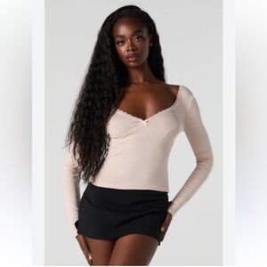 Divided Blush Pink Long Sleeve Tee